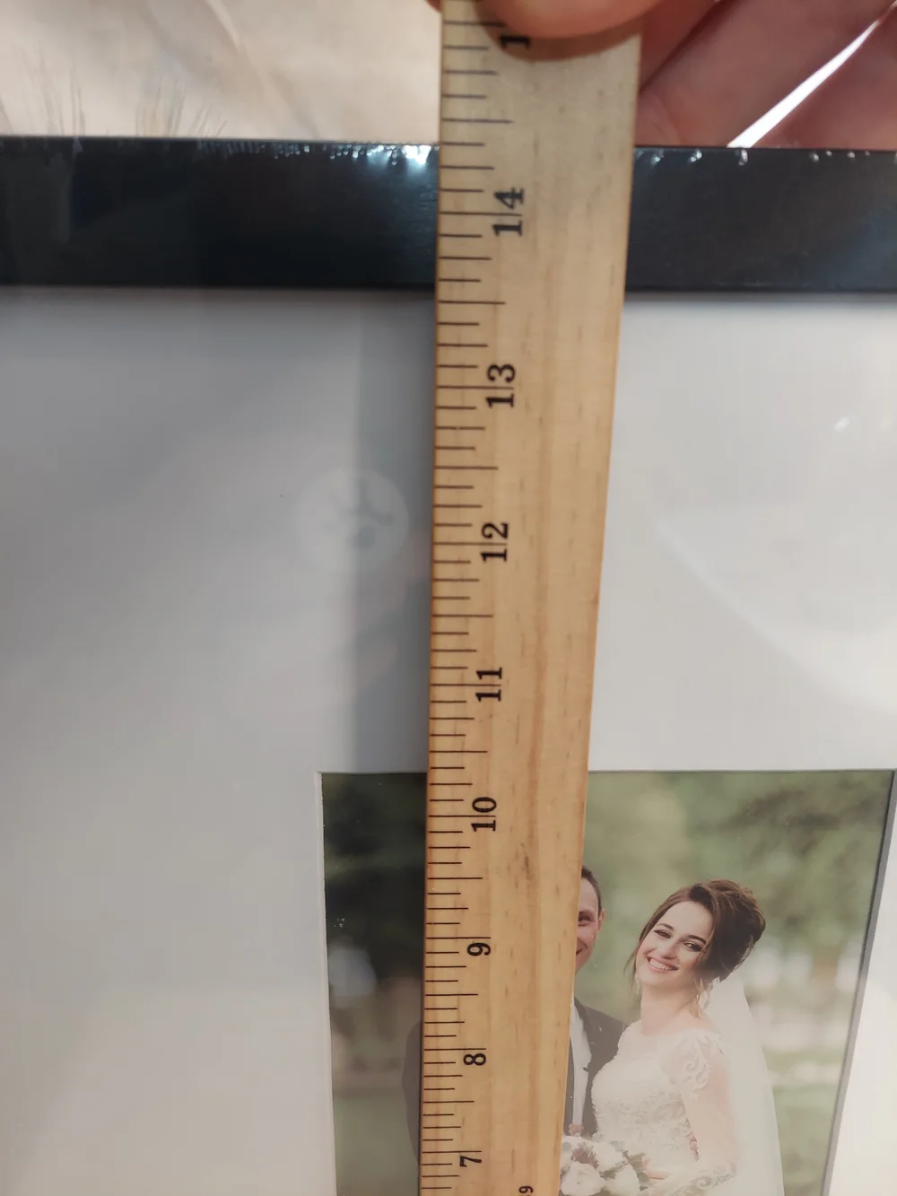 Americanflat 14x14 Square Picture Frame Matted for 5x7 Black NIB